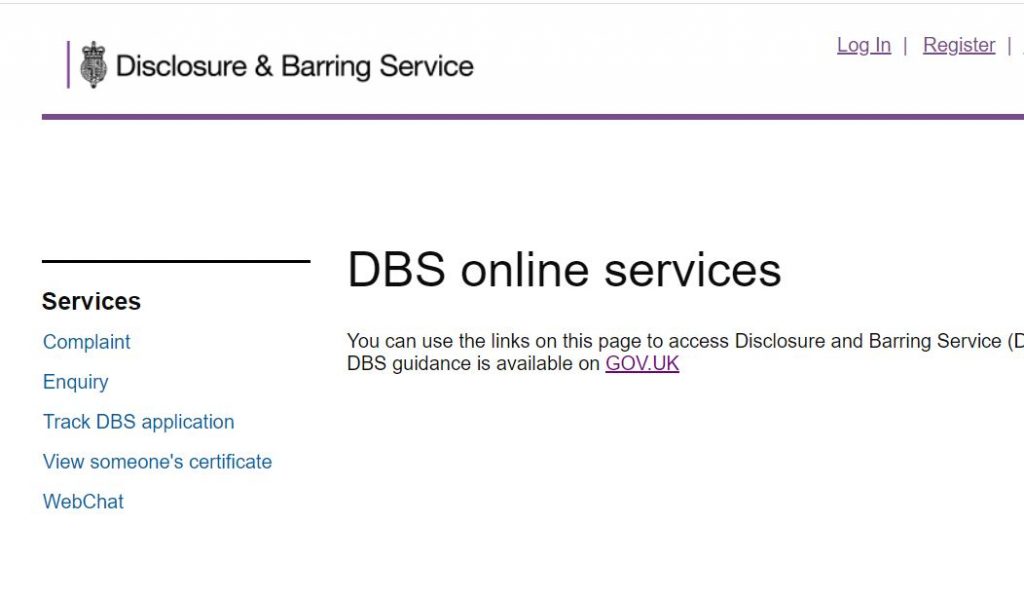 DBS Online Portal