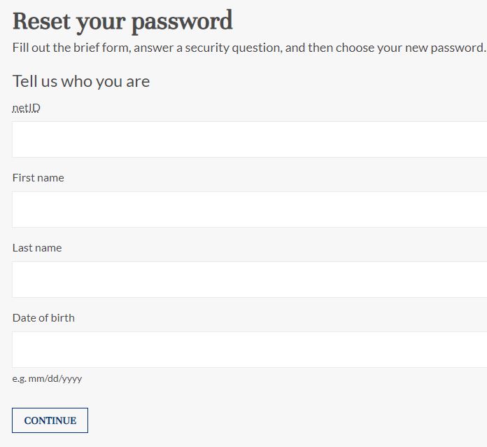 Suny WCC Blackboard Learn Password Reset Steps